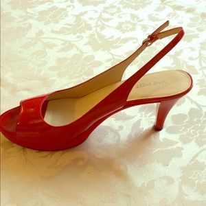 Nine West peep toe  sling backs